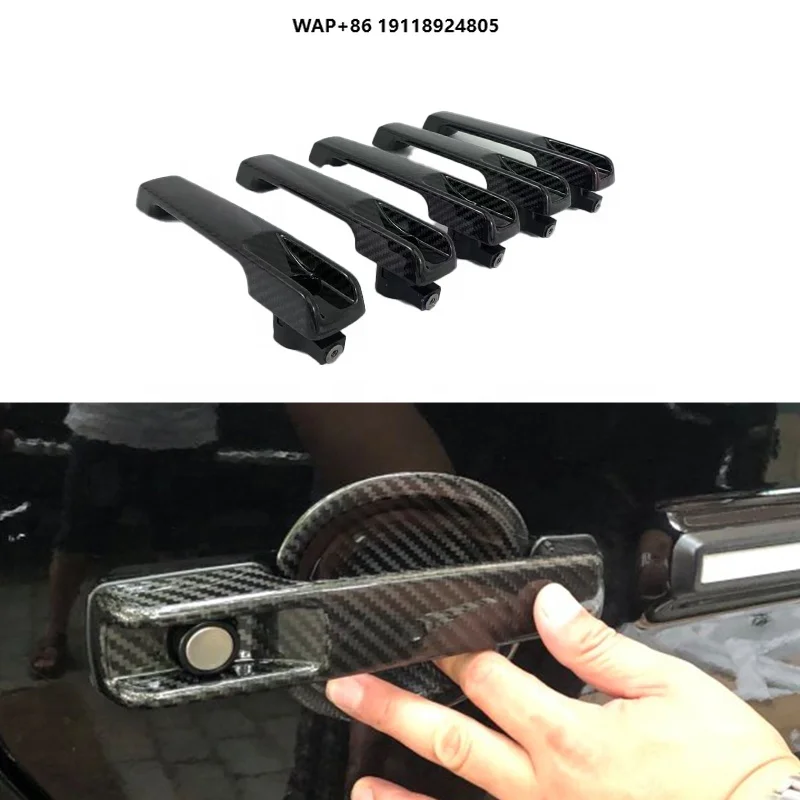 New Arrival G-CLASS Replacement Dry Carbon Fiber Grooved Door Handle Cover W463 W463A W464 Car Accessories Auto Parts Exteriors