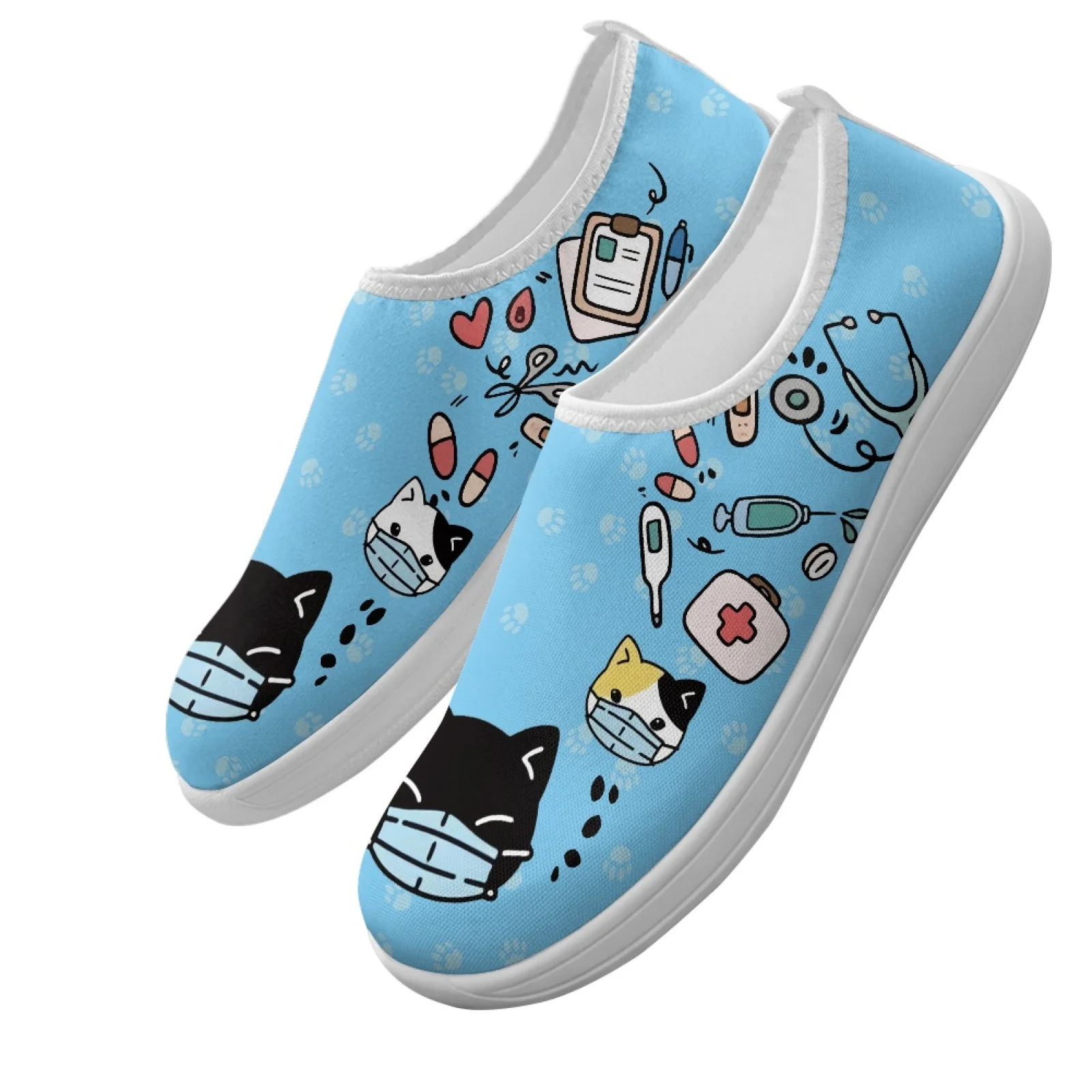 XIXIRIMIDO Slip-on Wide-toed Shoe Nurse Shoes Men's Sneakers and Casual Shoes Zapatillas de Mujer Tenis Feminino Kitten Doctor