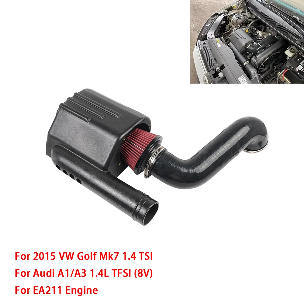 1 SET Koude Luchtinlaatsysteem Kit Zwart Fit Voor 2015 VW Golf Mk7 1.4 TSI Voor Audi A1/A3 1.4L TFSI (8 V) Voor EA211 Motor - afbeelding 2