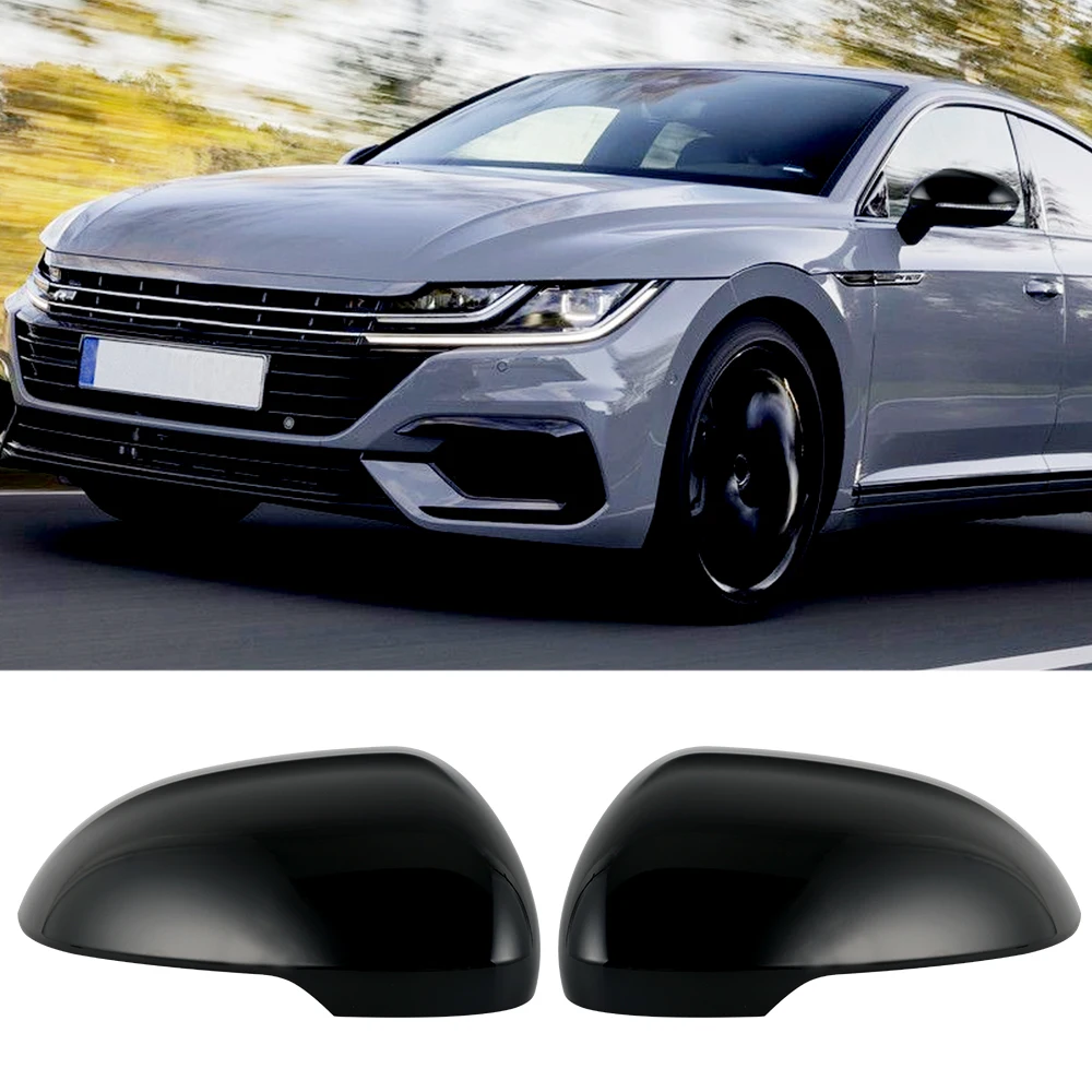 Glossy Wing Side Mirror Cover Cap Rearview Cap for Volkswagen for Magotan 2017-2020 for Alltrack 2016-2019 for Arteon 2019-2020