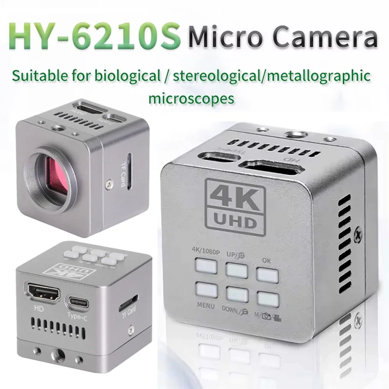 AA08-Electronic Eyepiece HY-6210S 4K UHD USB Digital Microscope High Definition 4K Microscope US Plug