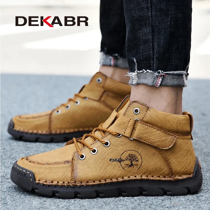 DEKABR New Snow Boots Protective and Wear-resistant Sole Man Boots Warm and Comfortable Winter Walking Boots Big Size 39-48