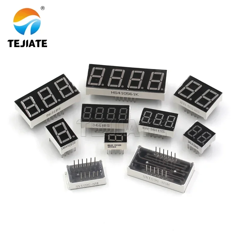 أنبوب رقمي أنود كاثود مشترك أخضر أحمر تسليط الضوء على 1 2 3 4 بت أنبوب رقمي 0.36 0.56 بوصة شاشة LED