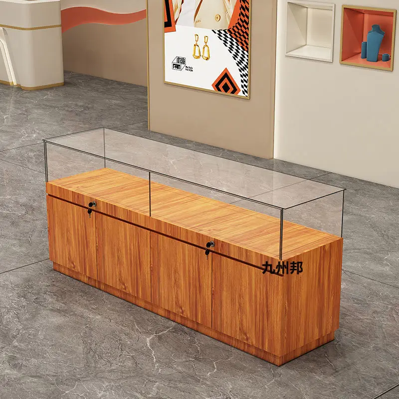 Shopping mall jewelry display cabinet mobile phone eye store glass display cabinet museum cultural relics display cabinet