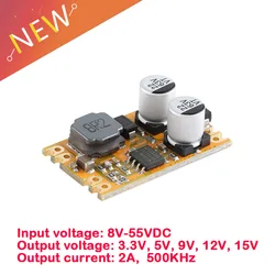 DC-DC Step Down Buck Power Supply Module Input 8-55V to 3.3V/5V/9V/12V/15V/24V Output 2A High Current Circuit Board