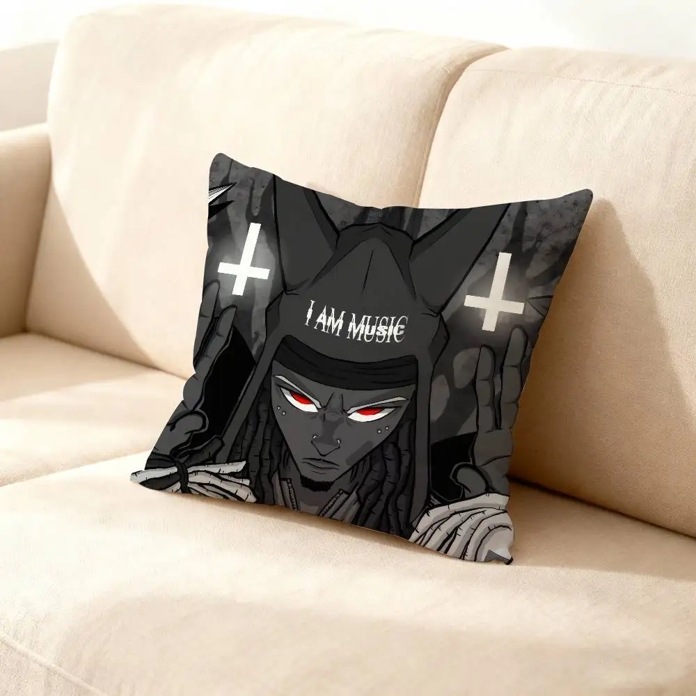 

I AM MUSIC P-Playboi Carti Pillow Case For Sofa Decor Car Office Room Printing Cushion Cover Decorations and Protector