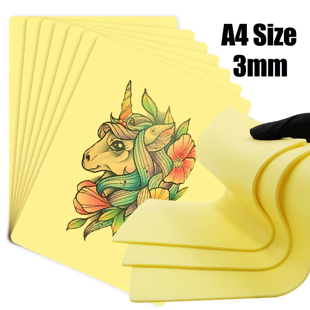 

A4 3mm Size Tattoo Practice Skin Double Side Fake Skin Microblading Makeup Tattoo Skin for Tattoo Beginner Body Arts Accessories
