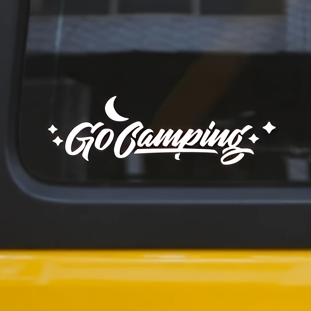 

Creative Car Sticker GO CAMPING Reflective Car Decals Body Window Rear Trunk Decoration Accessories Repair Scratches New
