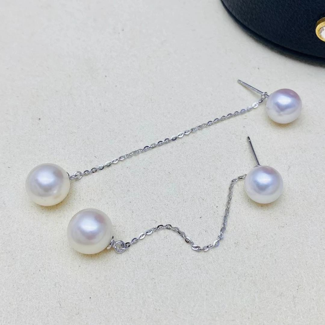 S925 Sterling Silver Stud Earrings Mount Findings Settings Base Mounting Parts Accessory for 5-10mm Pearls 10 pairs/lot