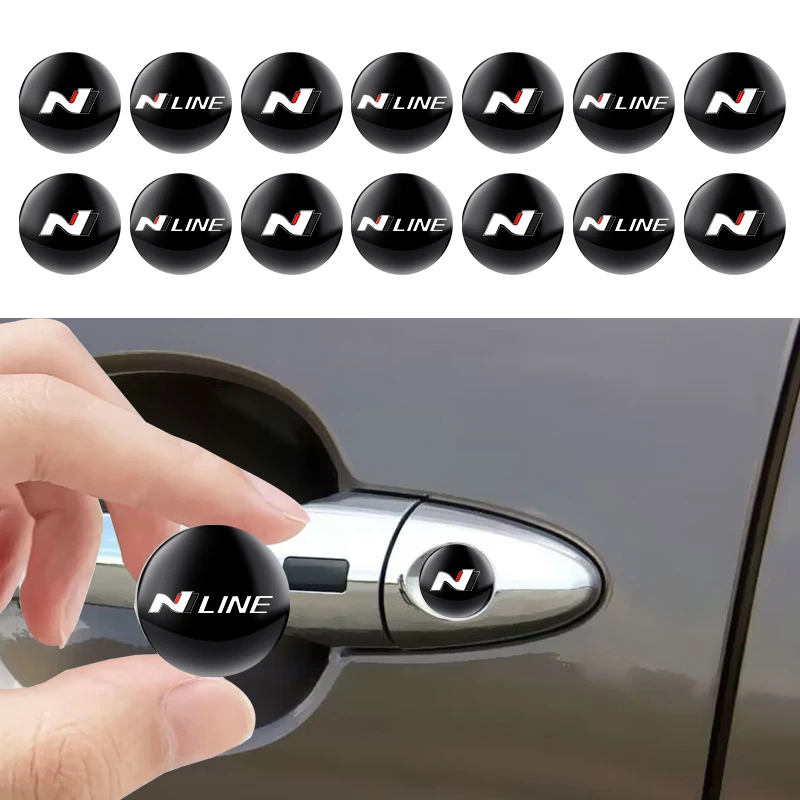 Car Door Keyhole Sticker Auto Lock Decoration Protection Decal For Hyundai N Nline I20 I30 Kona Tucson Sonata Elantra Veloster