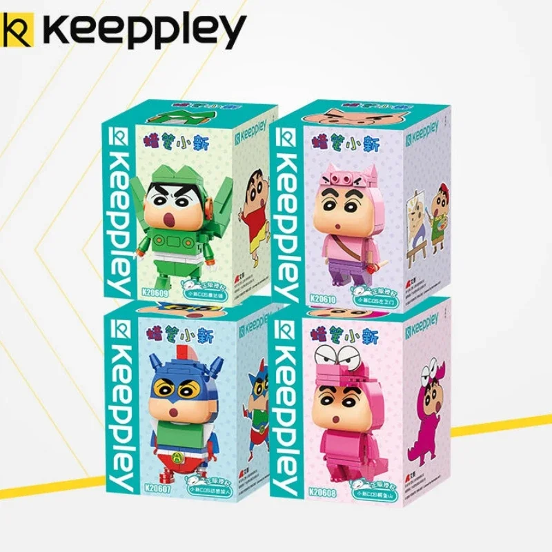 Keeppley Crayon Shin-chan Anime Building Block Toys 4 Cute Puzzle Toys Decorated Kawaii Children's Gift Surprise Birthday Gift