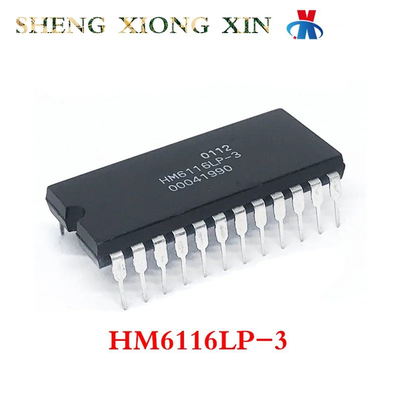 5 buah/lot 100% baru HM6116LP-3 DIP-24 memori Chip Integrated sirkuit terintegrasi