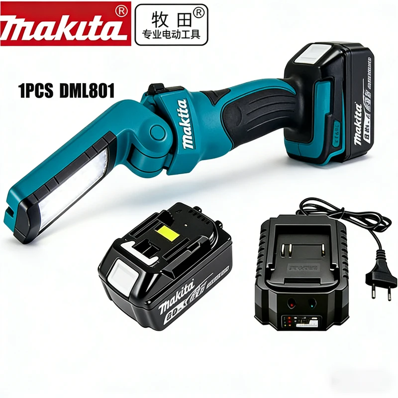 

Аккумуляторный литиевый фонарь для инструментов 240 лм, для работы на улице, кемпинга, беспроводной, мощный, DML801 LXT LED, 18 Вт