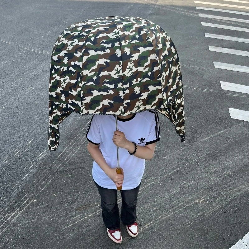 Creative Helmet Umbrella Funny Novelty Dome Hat for Gift Unique Hands Free Parasol for Adults Quirky Birthday Surprise Present
