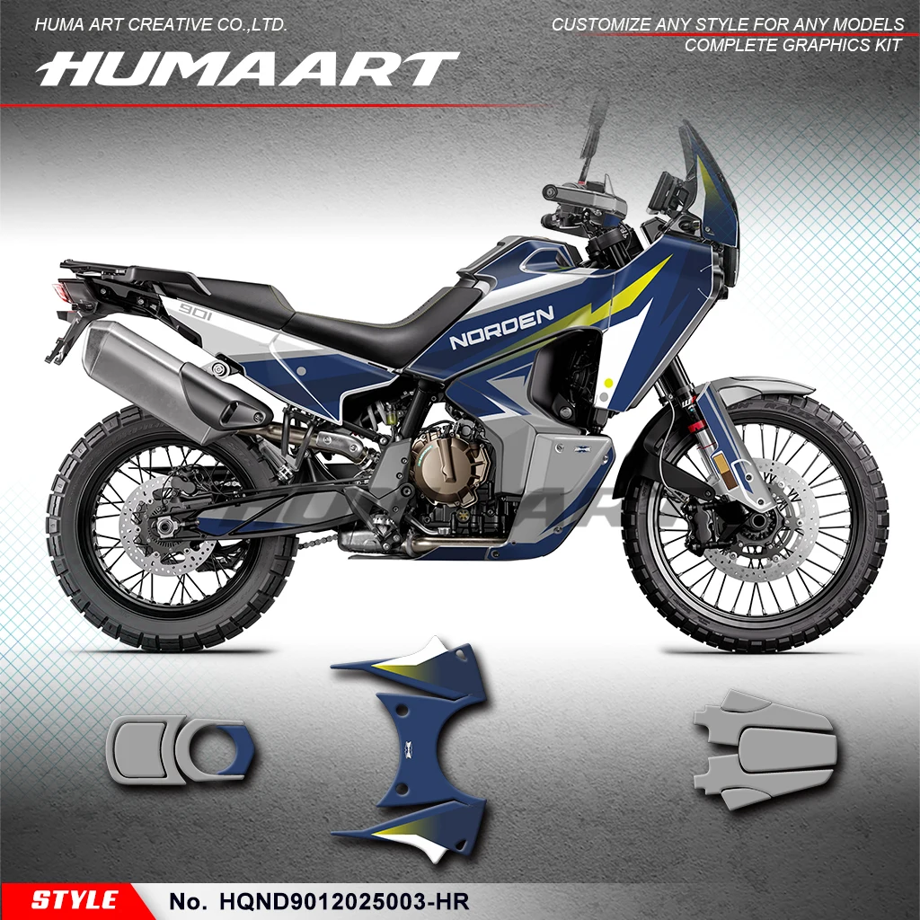 

Комплект графических наклеек HUMAART, наклейки в комплекте для HUSQVARNA NORDEN 901 2020 2021 2022 2023 2024 2025, щит, HQND9012025003-HR