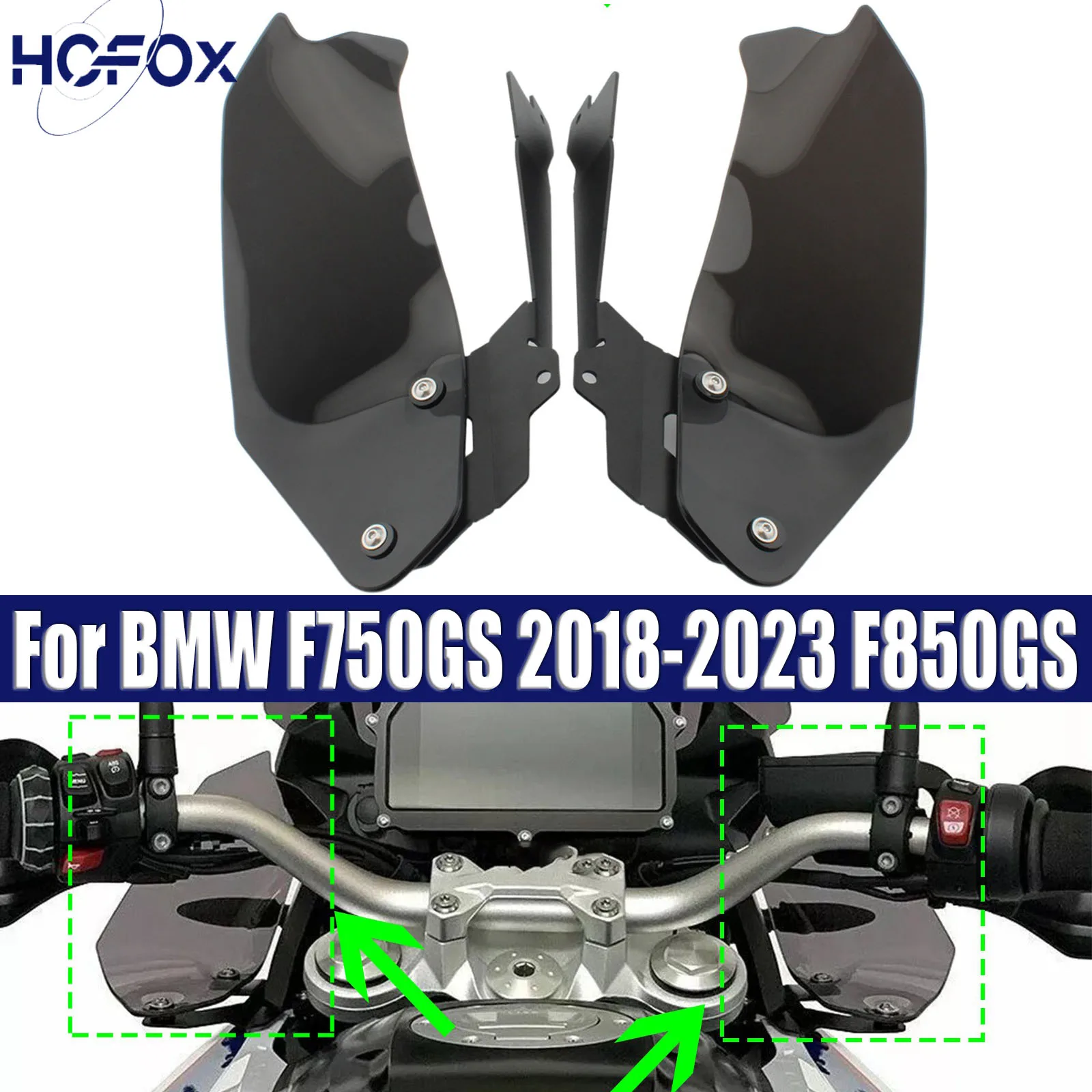 

For BMW F750GS 2018-2023 F850GS Wind Deflector Pair Windshield Handguard Cover Side Panels
