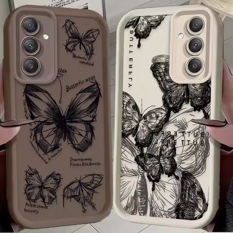 Butterfly Soft Phone Case for Samsung Galaxy A54 A05 A05S A34 A24 A14 A53 A33 A23 A13 A52 A52S A32 A22 A12 A71 A51 A31 A50 Cover