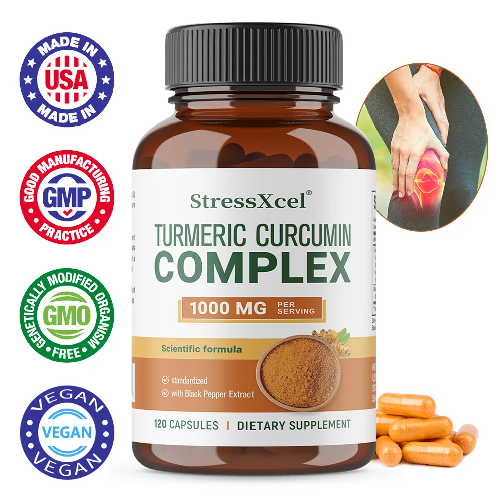 

Куркума-кукумин, стандартный до 95% огукуминоев, травяная пищевая добавка для антиоксидантного здоровья, суставов, пищеварительной здоровьи