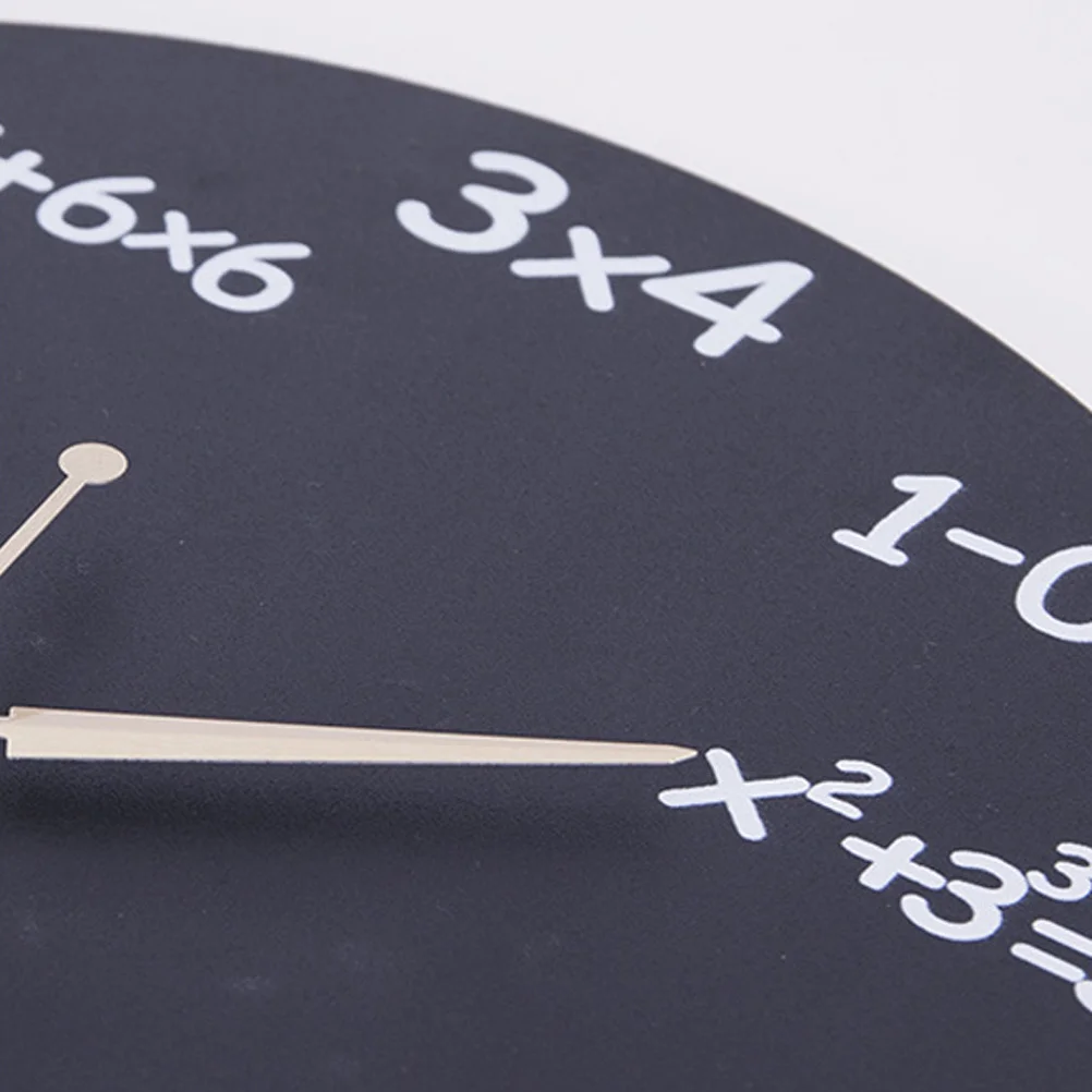 

1Pcs Wall Clock Creative Math Problem Dial Premium Wood Classroom Office Home Decorative Gift Wall Clock