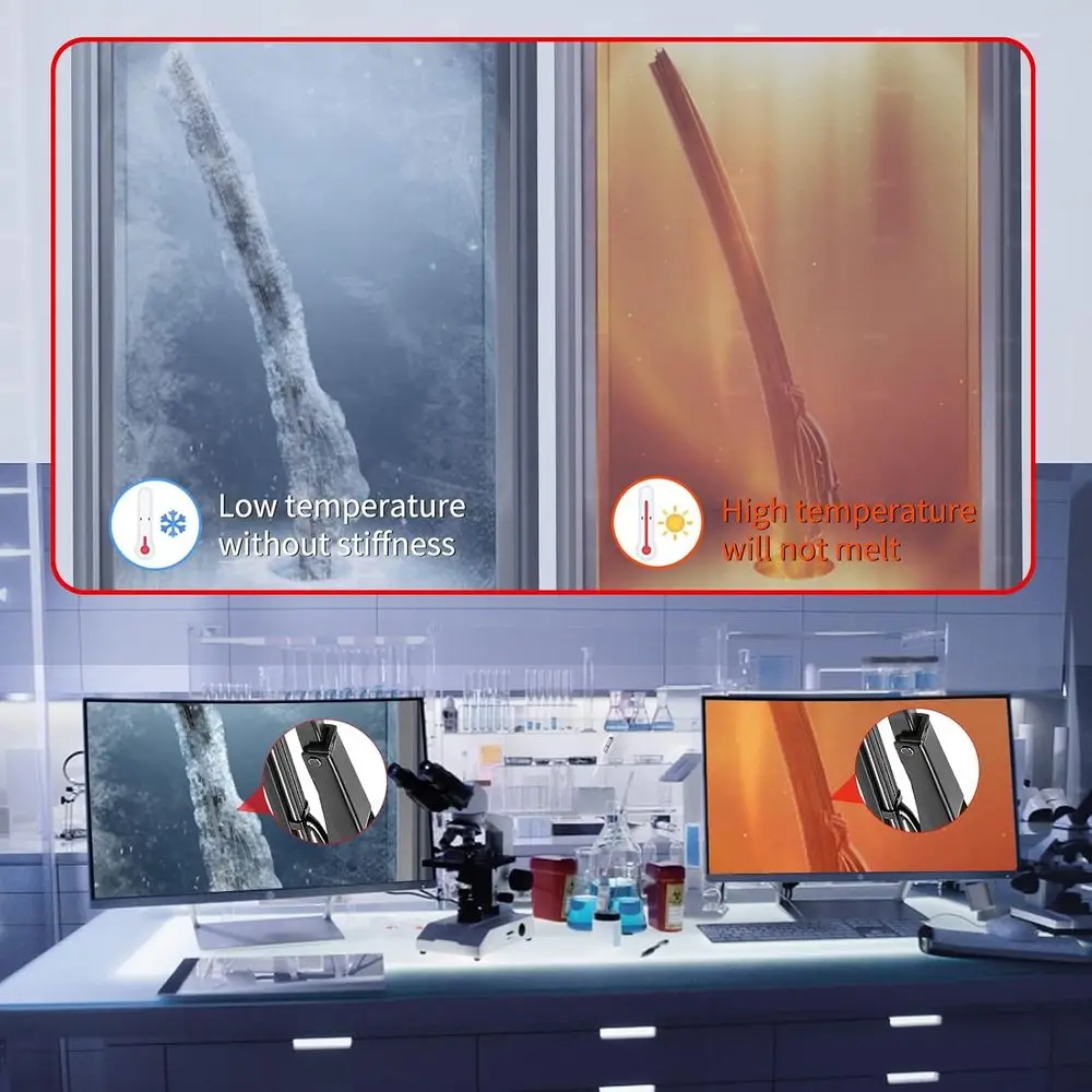 2 قطعة 40 "الشديدة التحمل الزجاج الأمامي السرج جبل ممسحة شفرة استبدال للمنزل الترفيهي RV والحافلة مع 2 المطاط #4