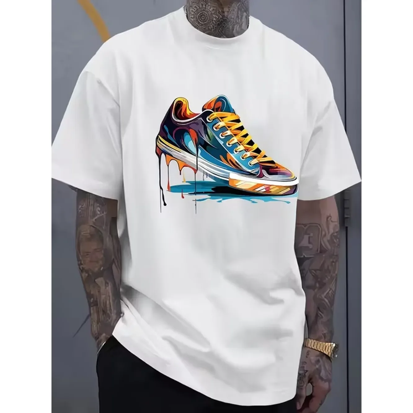 2026 Graphic Crewneck T Shirt Breathable Short Sleeve Tee Casual Streetwear Tops Perfect Birthday Christmas Size For Teenager