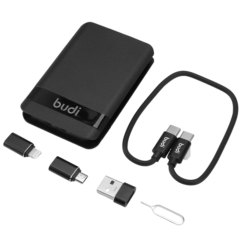 Multi-Function Universal Smart Adapter Card Storage Box 15W Wireless Charging for Travel Portable Storage Bag-A14I
