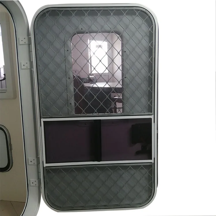 Aluminum Alloy Single Point Lock Camper Motorhome Door with Fly Screen