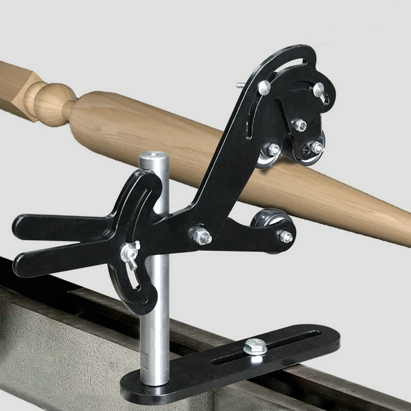 Heavy Duty Wood Lathe Anti-Shake Spindle Steady Rest Wood Turning Accessory Clamping Range 6.5MM-300MM Woodworking Accessory