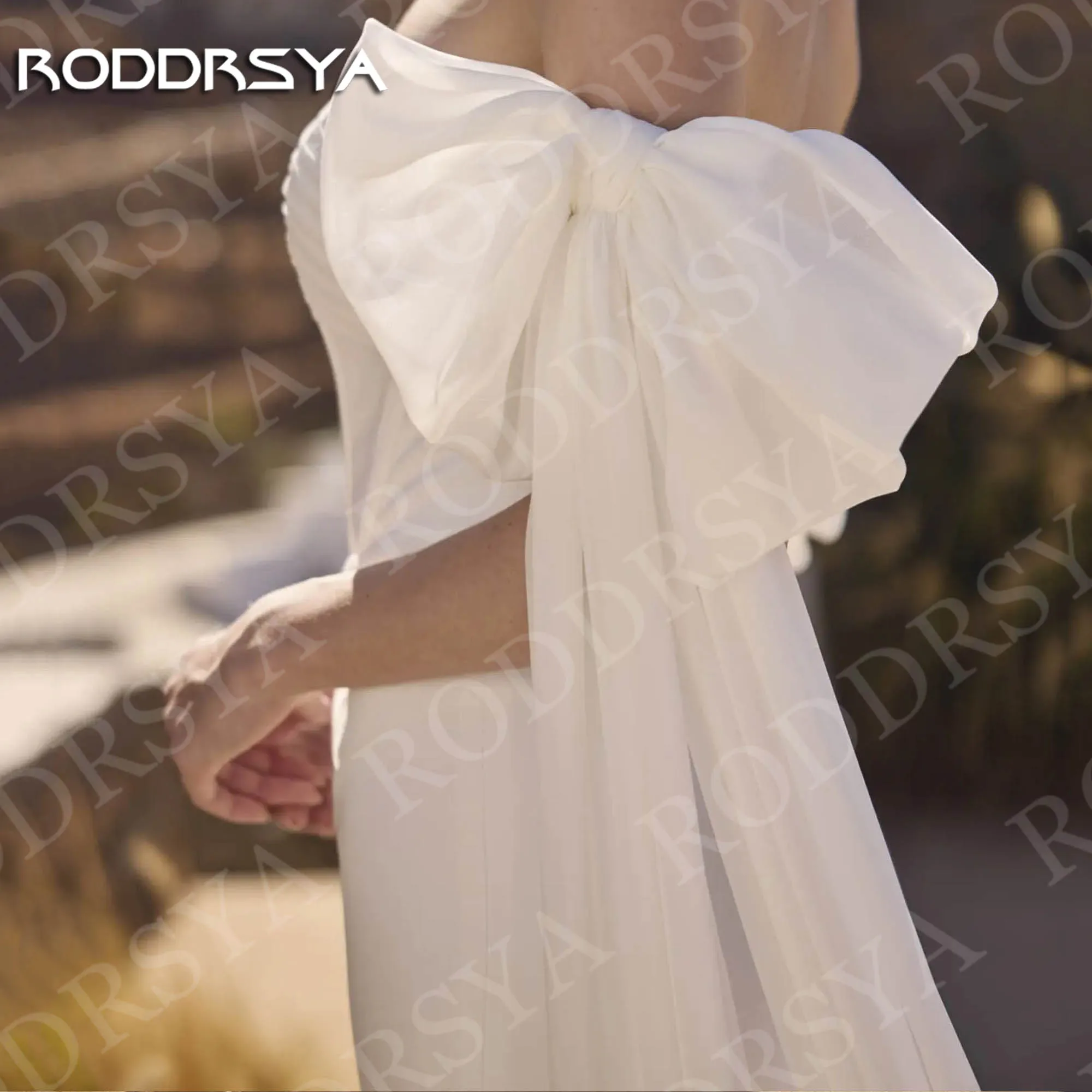 RODDRSYA ง่ายปิดไหล่ชุดแต่งงาน Mermaid Beach Elegant ชีฟองชุดเจ้าสาว Bohemian ที่กําหนดเอง vestido de noiva