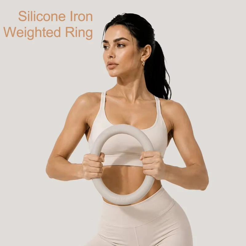 Custom Logo Silicone Iron Weighted Pilates Ring Non Slip Full Body Yoga Fitness Training Ring Weights Poilates Yoga Accessories