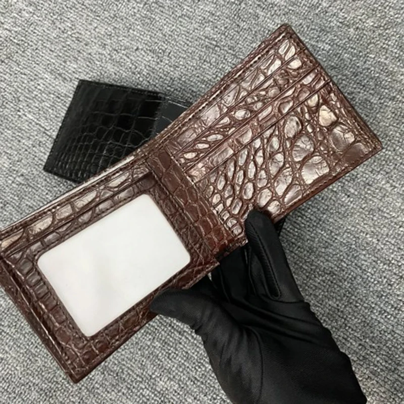 New Thai crocodile leather wallet men's leather wallet casual fashion trend short clip card bag