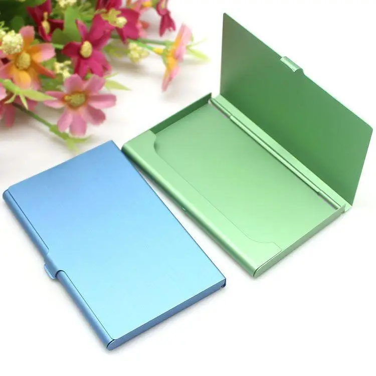 

Metal Business Card Case Stainless Steel Aluminum Holder Metal Box Cover Portable Credit Business Card Holder Case For Women Men