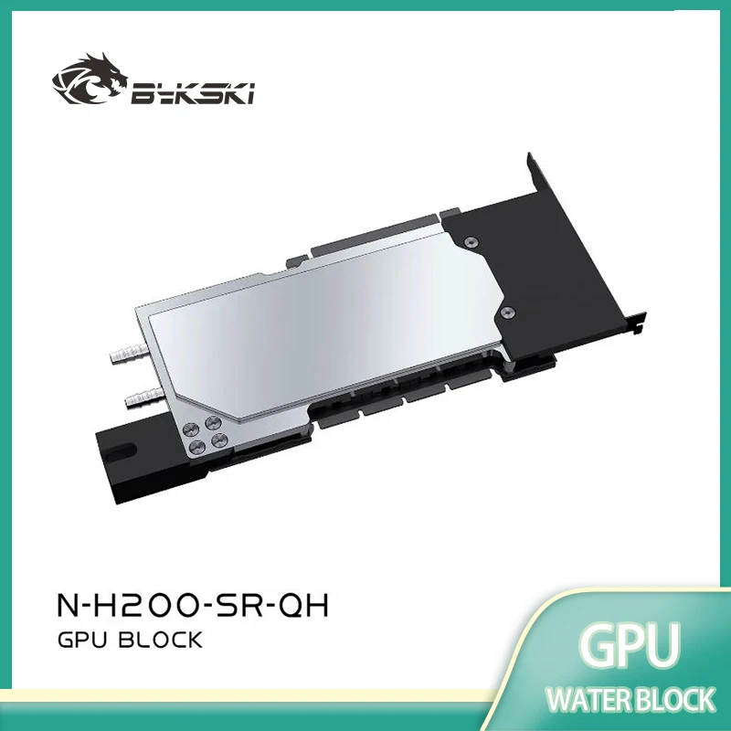 Bykski N-H200-SR-QH GPU Water Block Use for NVIDIA TESLA H200 141G Video Card / All Metal Copper Cooling Radiator with Backplane