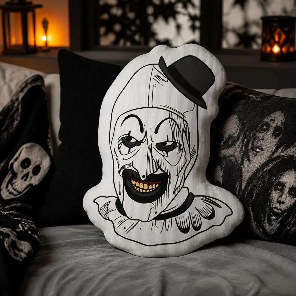 Terrifier Clown Cushion Irregular Stuffed Throw Pillow Home Decor Gift Sofa Bed