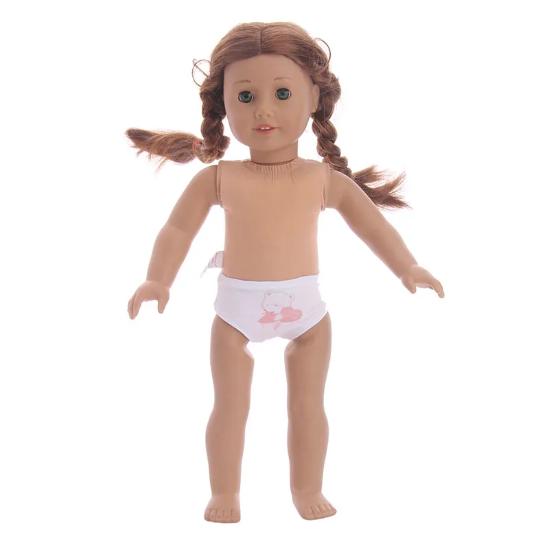 Boneca roupas bibs cuecas fralda bonito calcinha para 43 cm reborn bebê boneca, 16-18 Polegada americano menina bonecas acessórios do bebê menino