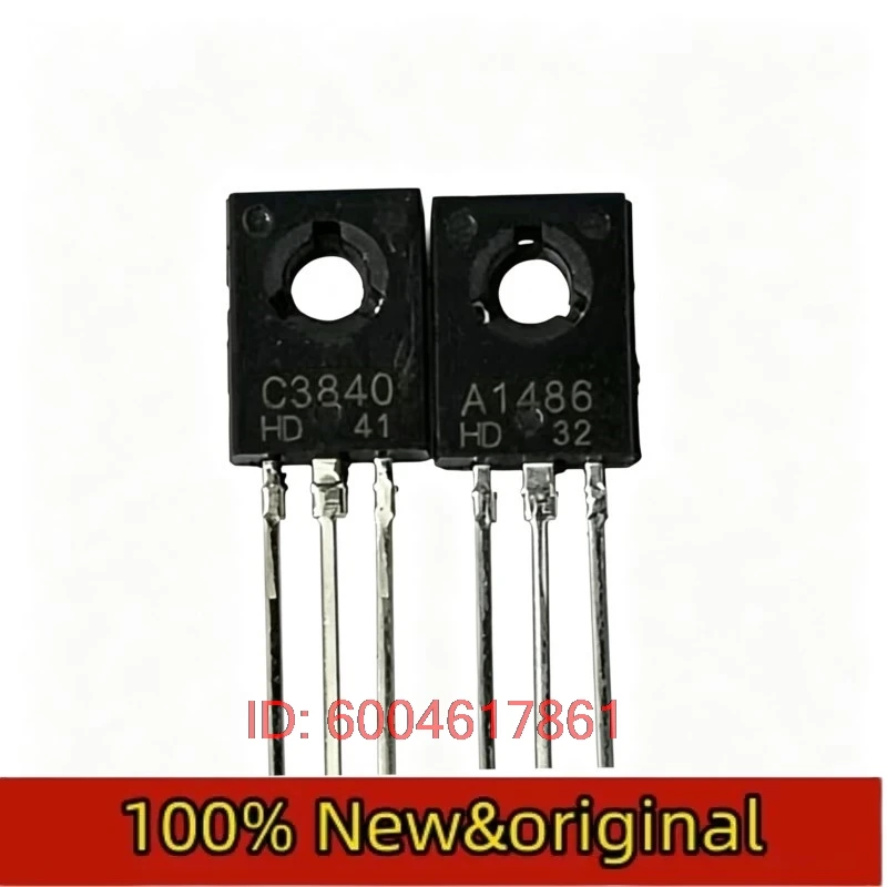 10PCS 2SC3840 C3840 2SA1486 A1486 1A 600V TO126 Small Power Triode Pairing Tube