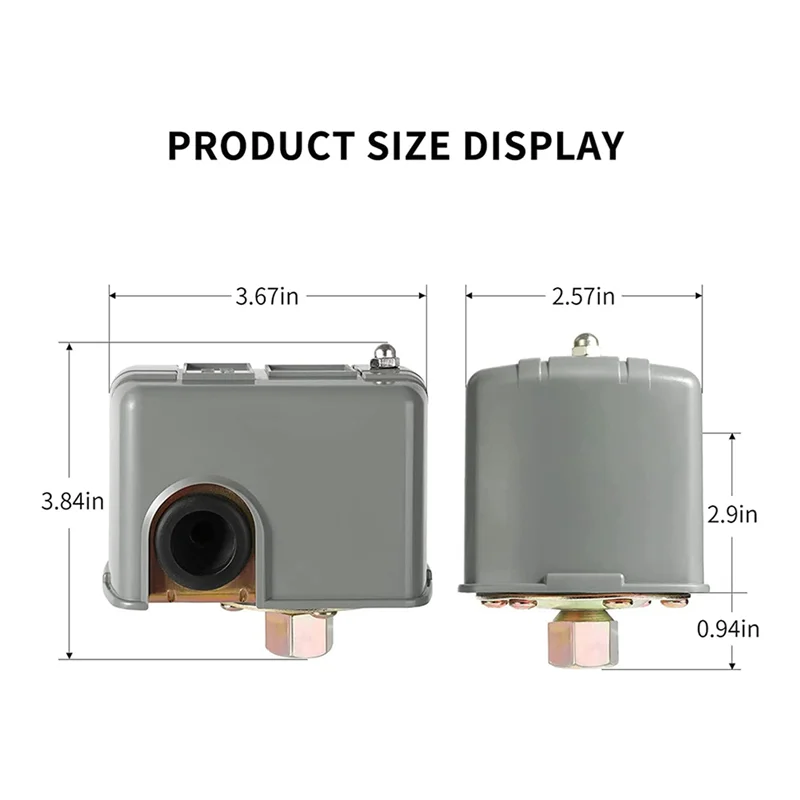 ABUL-4X المياه 40/60 مفتاح ضغط لمضخة الآبار 40-60Psi 1/4 بوصة أنثى NPT Pumptrol ضغط آبار المياه مفتاح ضغط