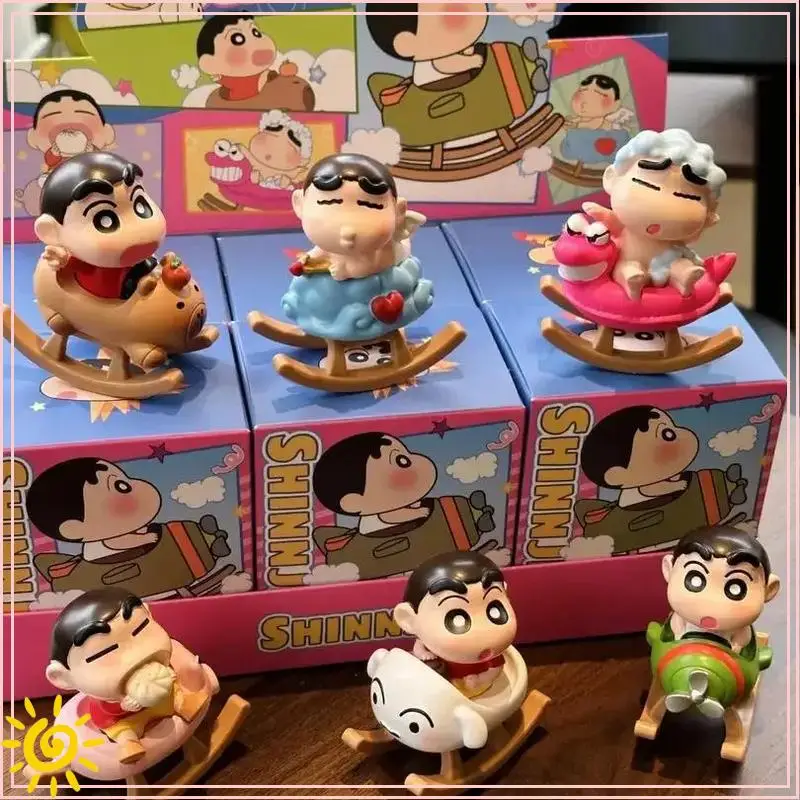 

Cute Cartoon Shin-Chan Rocking Chair Series Blind Box Collection Art Toys Home Decoration Desktop Ornaments Birthday Gifts