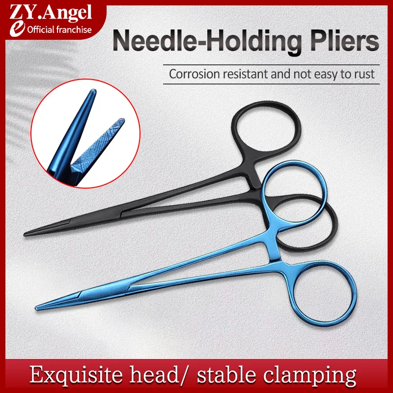 Titanium Alloy Double Eyelid Needle Holder Surgical Suture Instrument Medical Dental Cosmetic Surgery Needle Holder