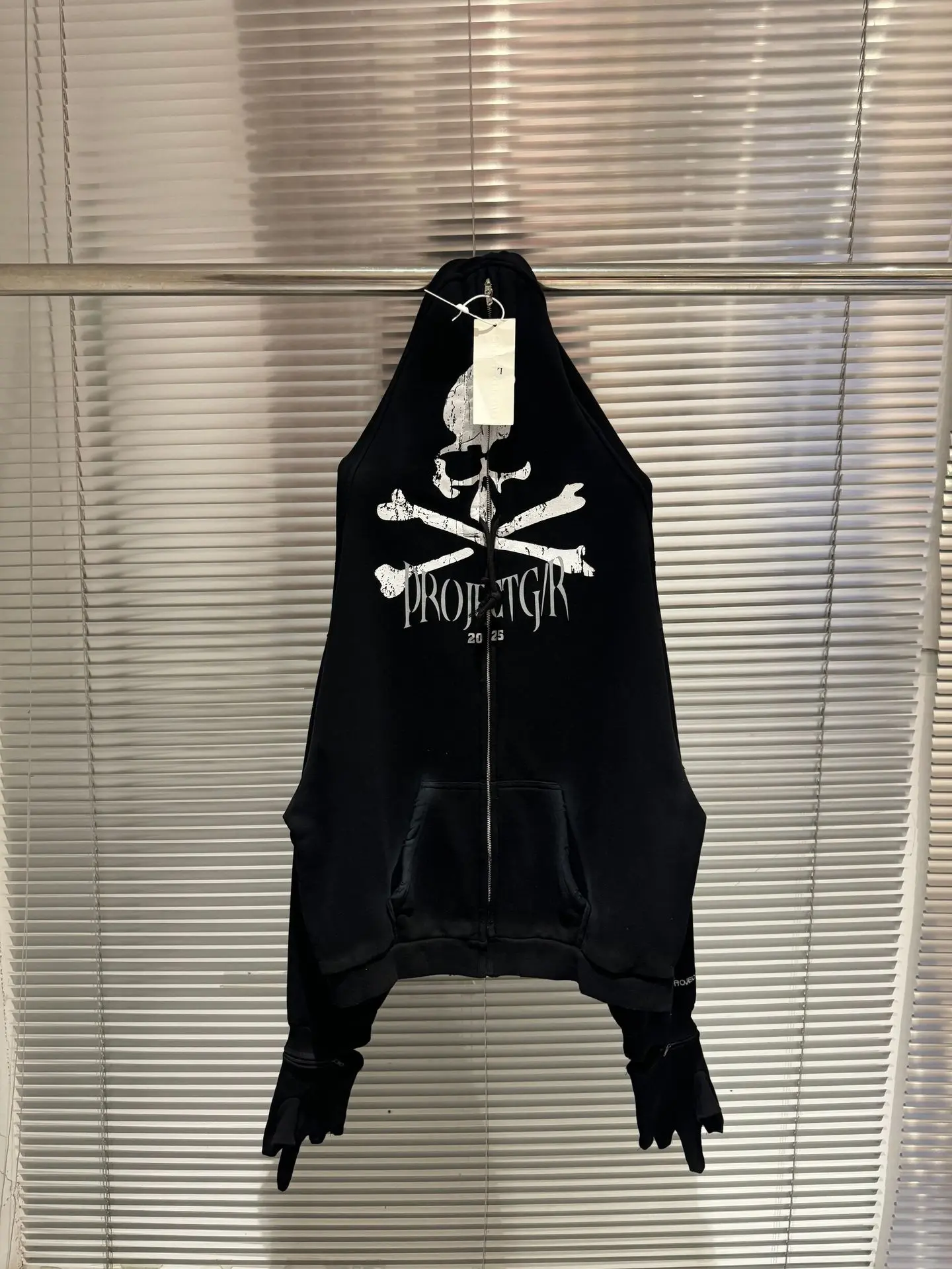 Hip Hop Bird Graphics Print Shoulder Drop Design Schwarz PROJECT G/R Zipper Hoodie Männer Frauen Top Qualität Baumwolle