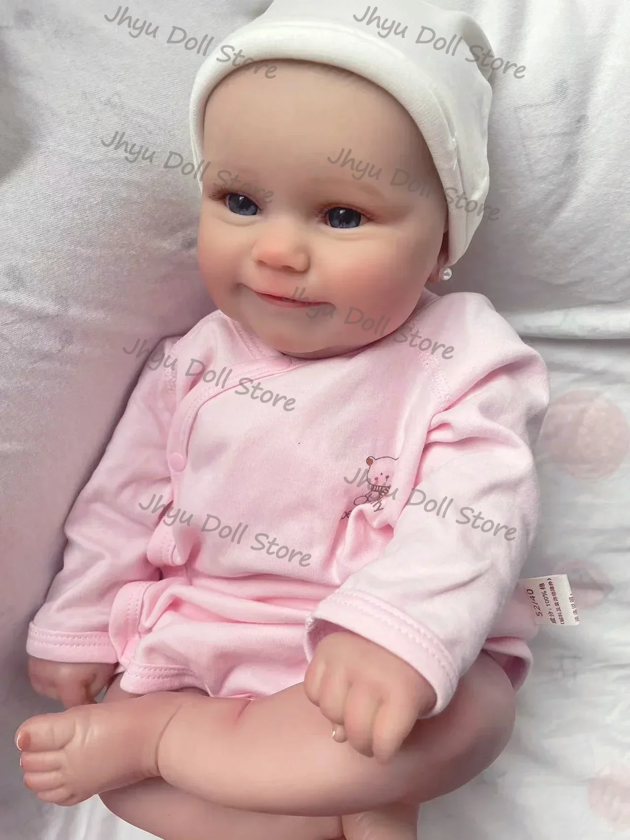 48CM Maddie al geschilderd afgewerkte herboren pop handgemaakte levensechte babymeisje Genesis handverf 3D huidskleur zichtbare aderen