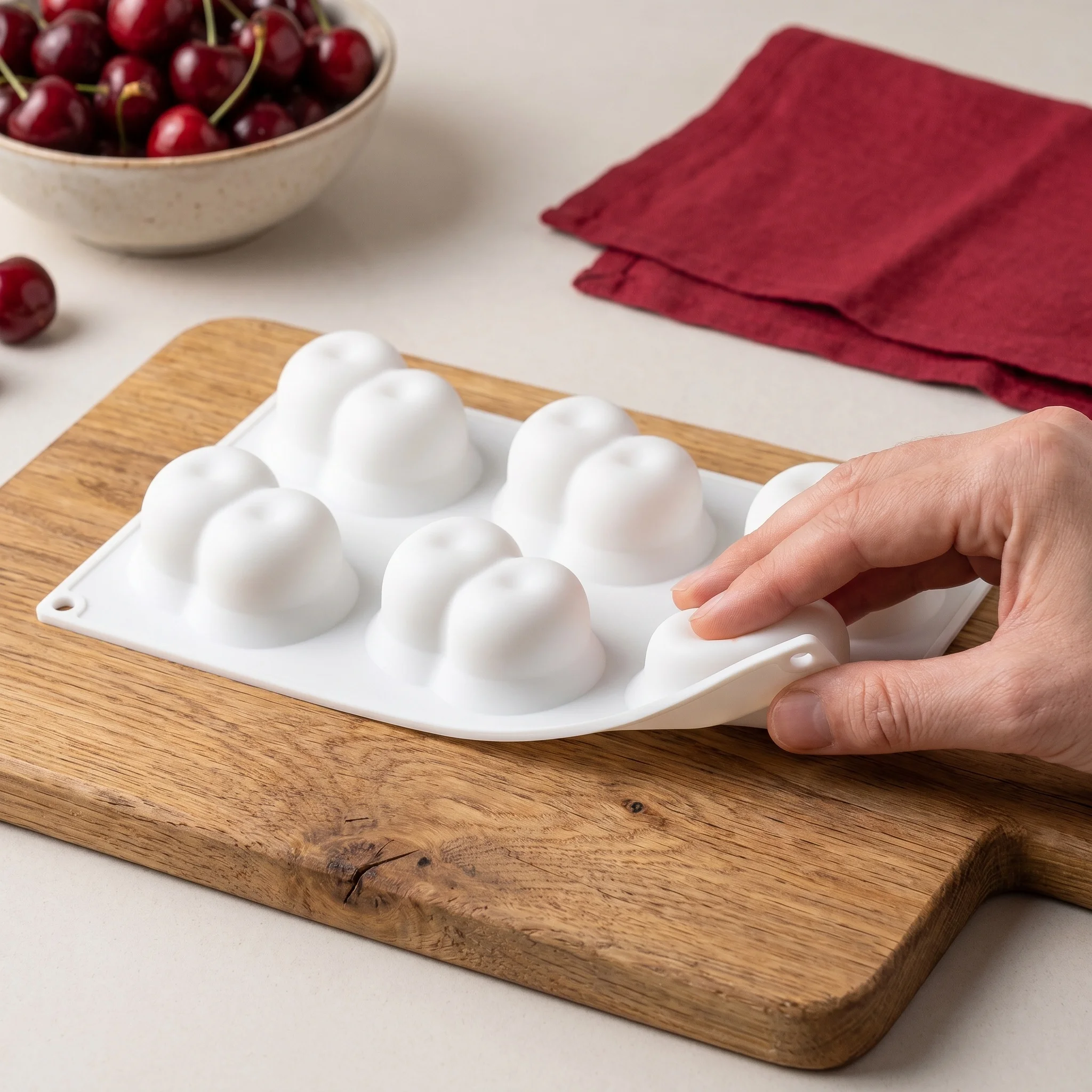 New Cherry Shape Silicone Mold Cake Mold DIY 3D Fruit Mouse Mould Pudding Jello Pastry Dessert Baking Tools