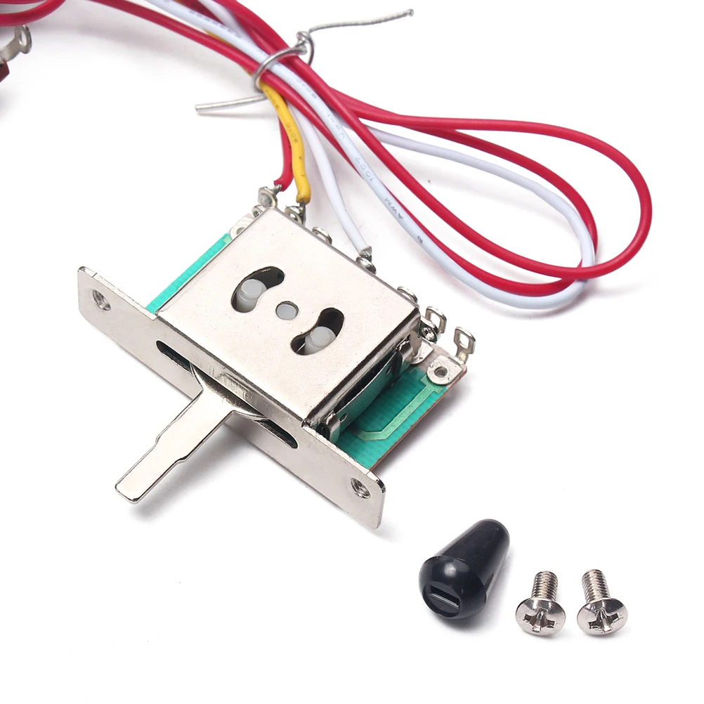 

Guitar Wiring Harness 1 Volume 2 Tone Pot Jack 500K Toggle Switch Durable Metal Components Low Noise Guitar Parts