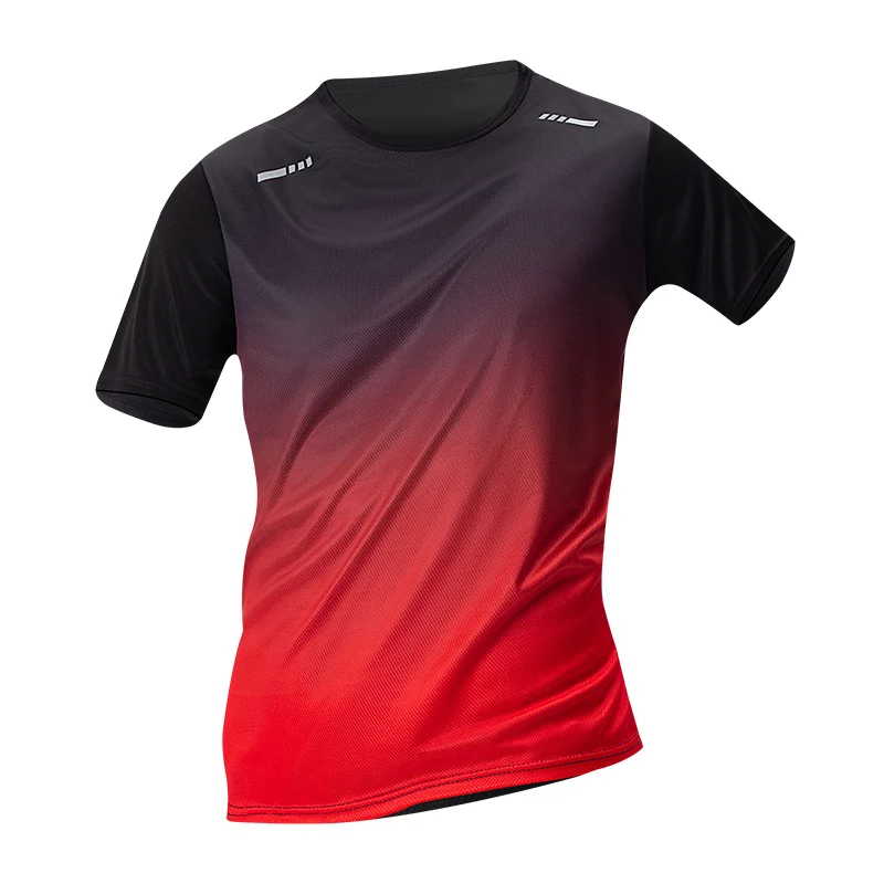 Fashion Gradient Colour Pattern Men's T Shirt Casual O-neck Short Sleeve Tops Outdoor Run Fitness T-Shirts Summer Loose Men Tees