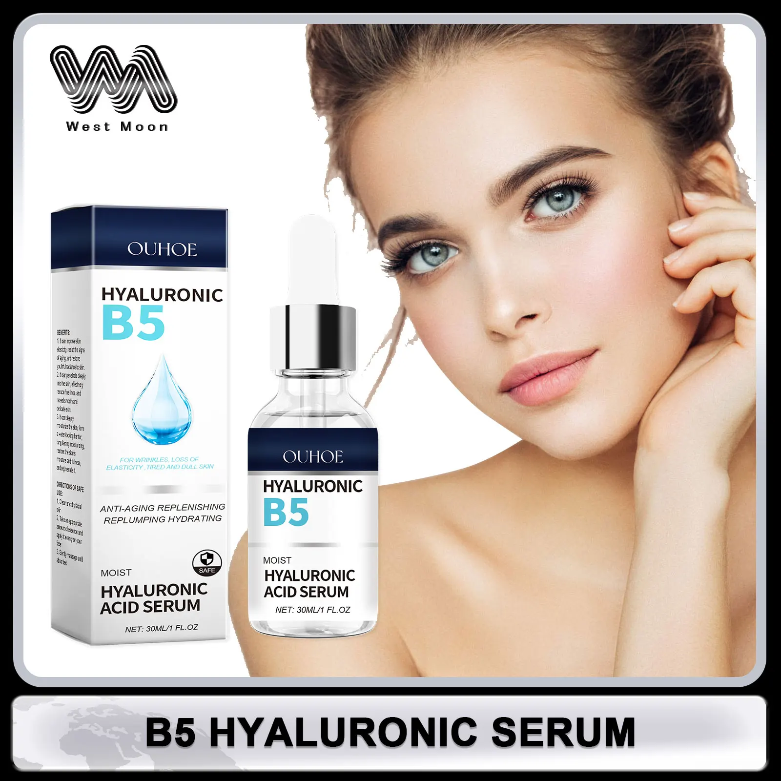 

B5 Face Serum Firming Lifting Reduce Fine Lines Smooth Skin Essence Oil Control Shrink Pore Brightning Rejuvenation Facial Serum