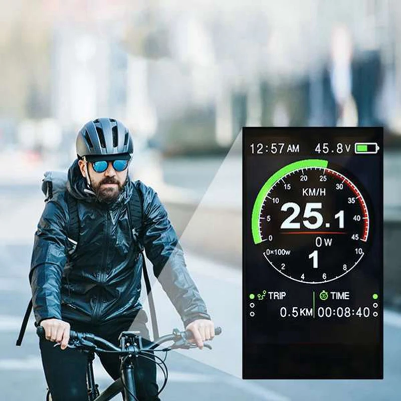 New Electric Bicycle P850C Full Color LCD Display Speedometer Display For Bafang BBS01B BBS02B BBSHD Mid Drive Motor