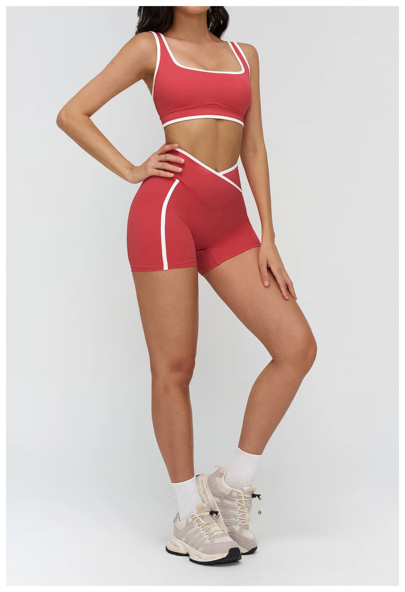 Ladies Autumn Winter Long Sleeve Round Neck Yoga Top Elastic Sports Fitness Leggings