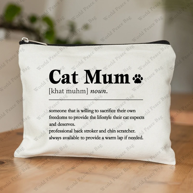 1Pc Cat Mom Gifts for Women Makeup Bag,Cat Mom Gifts,Best Cat Mom Gifts,Cat Lover Gifts for Women,Gifts for Cat