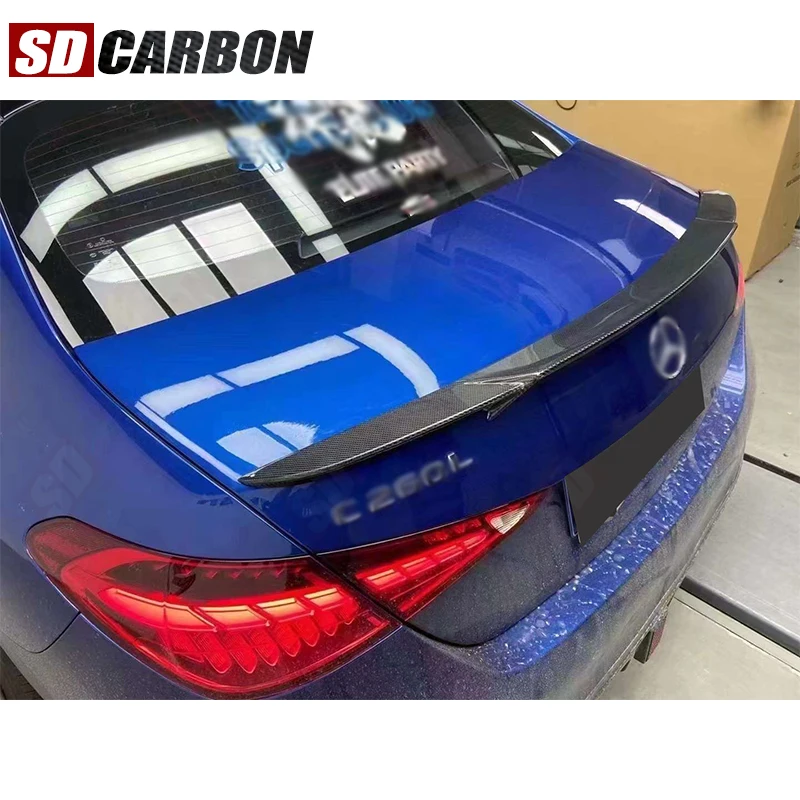 

Спойлер из карбона для Mercedes Benz C-класса W206, задние антикрылья, спойлер на крышку багажника, направляющее крыло, аксессуары для автомобиля