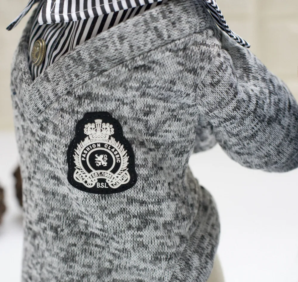 Gentleman Dog Sweater For Small Dog Clothes Winter Warm Chihuahua Clothes Coat Pet Puppy Shirt Sweater Outfit  Dog Clothing 28S2